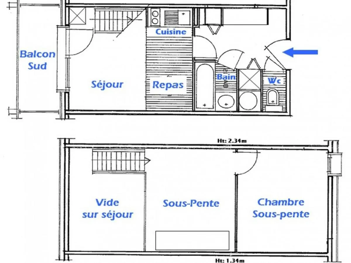 Les Saisies - Studio Cabine Equipe Pour 4 Avec Balcon - Fr-1-293-150